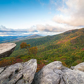 Sunrise from the Tanawha Trail at Rough Ridge